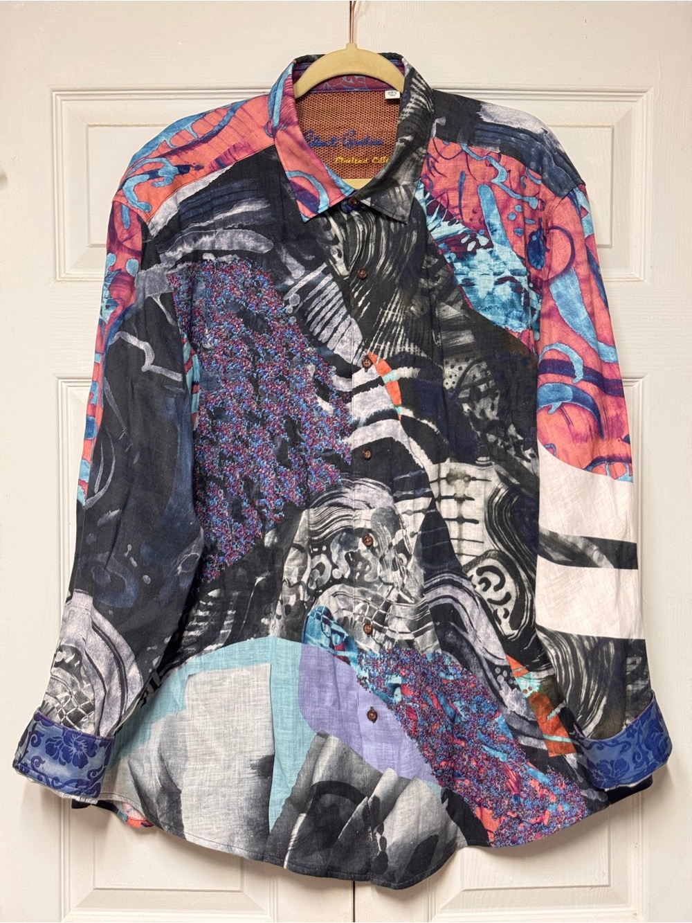 Robert Graham Hooked On You Linen Abstract Embroidered Shirt 3XL LIMITED EDITION - Picture 7 of 16